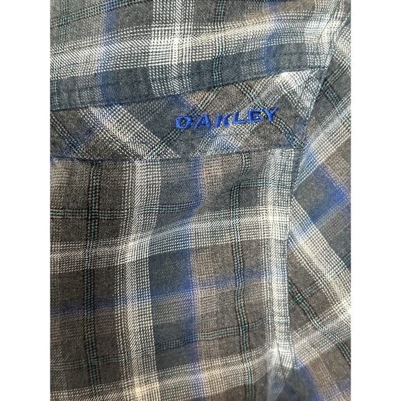 Oakley Mens Plaid Button Front Long Sleeve Casual Shirt Size M - Picture 5 of 6